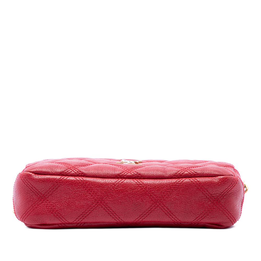 Pre-Loved Saint Laurent Mini Quilted Lambskin Becky Double Zip Crossbody - Picture 3 of 6